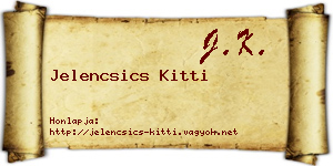 Jelencsics Kitti névjegykártya